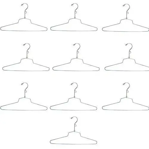 10 Pc 16&quot Dress Hanger Clothes Display Store Fixture Chrome Finish with Loop