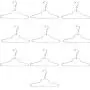 10 Pc 16&quot Dress Hanger Clothes Display Store Fixture Chrome Finish with Loop