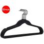 LLEH Velvet Hangers, Non Slip Velvet Hangers Space Saving Clothes Hangers Excellent for Men and Women Clothes (Pack of 10),Black