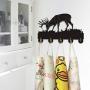 LXH Sika Deer Silihouette Wooden Hanger Christmas Unique Gift Clothes Hat Key Hook/Coat Rack/Wall Hook Modern Home Decoration Wall Stickers Kitchen Bathroom Towel Hook,Black