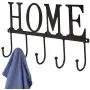 Decorative Home Design Black Wall Mounted Metal 5 Coat Hooks Clothing/Towel Hanger Garment Rack