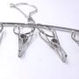 Z ZICOME 2 Pack Stainless Steel Laundry Drying Rack Clothes Hanger with 10 Clips for Socks, Baby Clothes, Cloth Diapers, Bras, Towel, Underwear, Hat, Scarf, Pants, Gloves