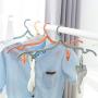 Studyset Portable Folding Travel Hanger Detachable Clips Foldable Non-Slip Clothes Hanger Beige with Clips