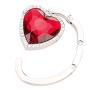 Foldable Purse Handbag Hanger Hook Holder Heart Shape Red