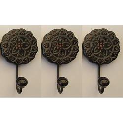 Zoya Ceramic Knobs Handmade Ceramic Wall Coat Round shape Single Hooks Clothes Keys Tie Home Accessories Office Utility Hangers (Type 3)
