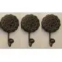 Zoya Ceramic Knobs Handmade Ceramic Wall Coat Round shape Single Hooks Clothes Keys Tie Home Accessories Office Utility Hangers (Type 3)