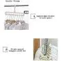 Warmacup 2 Packs Clothes Hanger Organizer Multi-Port Support Circle Clothes Hanger Rotate Anti-Skid Folding Hanger with Multifunction Space Saving Clothes Hangers Hangers Storage Racks