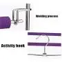 2pcs Random Color Household Clothes Hangers Multi-Layers Anti-Slip Foam Padded Pants Hangers Closet Storage Organizer