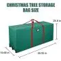 IC ICLOVER Christmas Tree Storage Bag, Extra Large Waterproof Rolling Duffel Box, Fits 6-9 Feet Artificial Disassembled Tree, Dustproof Holiday Decorations Storage Case with Wheels and Handles, Green
