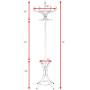 Free Standing Clothes Hangers 12 Hook Hat Coat Jacket Bag Rack with Umbrella Stand Wood Oak Wood