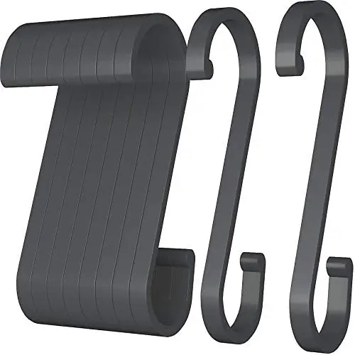 10Pcs S Hook Black S Shaped Hooks Aluminum S Shaped Hooks Heavy Duty S Hanging Hooks Lightweight S Utility Hooks for Pots,Pans,Plants,Cups,Clothes,Towels,Kitchen,Bedroom,Bathroom,Office and Garden 10Pcs S Hook Black S Shaped Hooks Aluminum S Shaped Hooks Heavy Duty S Hanging Hooks Lightweight S Utility Hooks for Pots,Pans,Plants,Cups,Clothes,Towels,Kitchen,Bedroom,Bathroom,Office and Garden