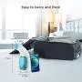 Travel Steamer for Clothes, 120V Handheld Garment Steamer, Powerful 25s Fast Heat-up, 360°Leak-Proof No Spitting, 12Mins Continuous Steam, Auto-Off, Fabric Wrinkles Remover for Home Hotel Travel