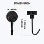 Magnetic Hooks,Tohoer Heavy Duty Neodymium Magnet Hook 30LBS for Indoor Outdoor Hanging,Refrigerator,Grill,Kitchen,Key Holder,Black,Pack of 8 Magnetic Hooks,Tohoer Heavy Duty Neodymium Magnet Hook 30LBS for Indoor Outdoor Hanging,Refrigerator,Grill,Kitchen,Key Holder,Black,Pack of 8