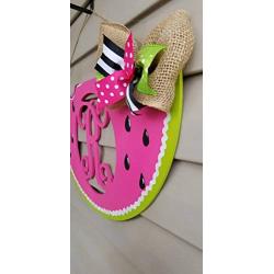 Monogram Watermelon Door Hanger/Wood Summer Door Hanger/Monogram Door Hanger/Watermelon Initial Door Hanger Monogram