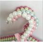 5pcs Random Color 40cm Adult Plastic Hanger Pearl Hangers for Clothes Pegs Princess Clothespins Wedding Dress Hanger