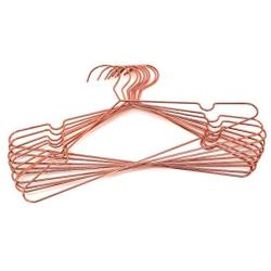 KOOBAY Top 17" Rose Copper Gold Shiny Steel Wire Clothes Hanger Non Slip Shoulders for Shirts ,Coat ,Slacks Storage & Display (60)