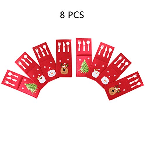 Silverware Holders Bottle Cute Mini Socks Mini Santa Bag Silverware Holder Pockets for Party Decor Tree Hanger