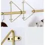 Household products Coat Racks Gold Wall Mounted Metal Corner Clothing Hanging Bar Garment Rack Clothing Store Display Stand Simple On The Wall Hanger Childrens Clothing Womens Wedding Shop Clothes R