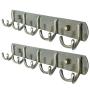 WEBI Coat Rack Wall Mounted,5 Coat Hooks for Hanging Coats,Metal Wall Coat Rack with Hooks Dual Hook Rack Hook Rail Coat Hanger Wall Mount for Clothes Entryway Jacket,Bronze,2 Packs WEBI Coat Rack Wall Mounted,5 Coat Hooks for Hanging Coats,Metal Wall Coat Rack with Hooks Dual Hook Rack Hook Rail Coat Hanger Wall Mount for Clothes Entryway Jacket,Bronze,2 Packs