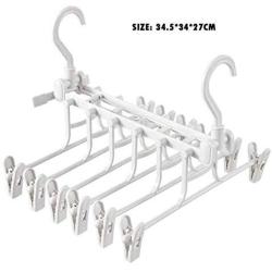 2pcs Magic Hanger Space Saving Hanger Multi-Function Cloth Hanger Hook Organizer Wardrobe Save Practical Hook Closet Pants Clip