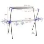 Hans&Alice Commercial Grade Double Rail Laundry Drying Rack with Clips and Shoe Dryer Racks Hans&Alice Commercial Grade Double Rail Laundry Drying Rack with Clips and Shoe Dryer Racks