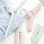 High-tech type Mini Travel Folding Hangers Telescopic Portable Clothes Hanging Travel Slip Drying Rack,Pink