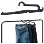 Yuanzhou 5PCS Clothes Hangers Hurdle Portable Closet Organizer Hanger Rack Room Space Saving Magic Rack for Pants Coat, Black