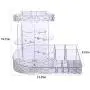 Mictiona Makeup Organizer 360-Degree Rotating Cosmetic Storage Box, DIY Adjustable Large Capacity Cosmetics Display Case Square Makeup Shelf with Diamond Pattern Mictiona Makeup Organizer 360-Degree Rotating Cosmetic Storage Box, DIY Adjustable Large Capacity Cosmetics Display Case Square Makeup Shelf with Diamond Pattern