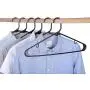SMART ONYE Pack of 50 Everyday Standard Premium Plastic Hangers Black-Durable & Slim Space Saving Tubular Clothes Hangers