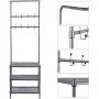 3 Tier Metal Storage Shelf 8 Hooks Hat Shoes Rack Coat Clothes Racks Hanger Stand HW58543 3 Tier Metal Storage Shelf 8 Hooks Hat Shoes Rack Coat Clothes Racks Hanger Stand HW58543