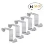 Elife Set of 10 Over Door Hooks Stainless Steel Towel Hanger Space Saving Organizer