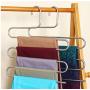 5pcs Multi-Use Pants Trousers Hanging Clothes Hanger 5-Layers Room Space Saver Home Hangers Pants Hanger