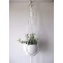 Cotton Modern Macrame plant hanger- Natural white cord