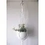Cotton Modern Macrame plant hanger- Natural white cord Cotton Modern Macrame plant hanger- Natural white cord
