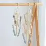 EvaroFly Portable Multipurpose Magic Folding Hanger, Anti-skidding Stretch Storage Clothes Hanger, Household Travel Camping -Blue 3 Pcs