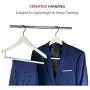 5-Pack Heavy Duty Hangers,High-Grade Coat Suit Hangers with Pants Bar,Plastic Clothes Hangers with 360 Degree Swivel Hook,Upgrade Plastic Materials White Hangers,No Fading,Pearl White