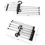 5PC Magic Trousers Hanger/Rack Plastic Hook Multifunction Pants Closet Hanger for Clothes 5 in 1