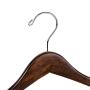 Quality Hangers Wooden Hangers Beautiful Sturdy Suit Coat Curved Hangers Great for Travelers Heavy Duty Hanger with Locking Bar - Retro Finish (5)