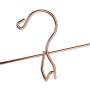 Amber Home Add-On Shiny Rose Gold Copper Metal Clothes Pants Skirt Slack Hangers Clothing Hangers with 2-Adjustable Clips (5 Pack)