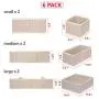 DIOMMELL 6 Pack Foldable Cloth Storage Boxes Closet Dresser Drawer Organizer Fabric Baskets Bins Containers Divider with Drawers for Clothes, Underwear, Bras, Socks, Lingerie, Clothing DIOMMELL 6 Pack Foldable Cloth Storage Boxes Closet Dresser Drawer Organizer Fabric Baskets Bins Containers Divider with Drawers for Clothes, Underwear, Bras, Socks, Lingerie, Clothing