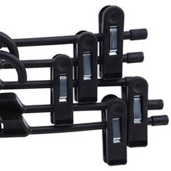 SONGLIN Black Multifunctional Plastic Pants Clip Multi-Layer Superimposed Pants Rack Colorful Clothes Non-Slip Hanger