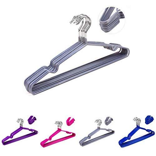 10pcs Random Color Metal Stainless Steel Baby Clothes Hangers Adult Kids Suit Shirt Pants Hook Non Slip Outdoor Drying Rack