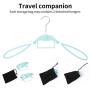 VISMOORE Portable Suit Hanger for Business Travel Luxury Design with Tie Holder and Reinforce Rotatable Hanger Wings Free Swivel to Different Shoulder Widths (Tanager Turquoise, Suit&Tie)