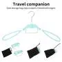 VISMOORE Portable Suit Hanger for Business Travel Luxury Design with Tie Holder and Reinforce Rotatable Hanger Wings Free Swivel to Different Shoulder Widths (Tanager Turquoise, Suit&Tie) VISMOORE Portable Suit Hanger for Business Travel Luxury Design with Tie Holder and Reinforce Rotatable Hanger Wings Free Swivel to Different Shoulder Widths (Tanager Turquoise, Suit&Tie)