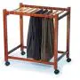 BS Brown Wooden Rolling Pant Trouser Trolley Cart Organizer Garment Rack Clothes Hanger Storage Holds 10 Pairs of Slacks Pants Easy Remove & eBook by BADA Shop BS Brown Wooden Rolling Pant Trouser Trolley Cart Organizer Garment Rack Clothes Hanger Storage Holds 10 Pairs of Slacks Pants Easy Remove & eBook by BADA Shop