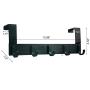 Over The Door Hook Organizer Rack,Rongyuxuan Aluminum Heavy Duty Door Hanger for Coats Robes Hats Clothes Towels,Bag - 5 Hooks Metal Storage Organizer Rack