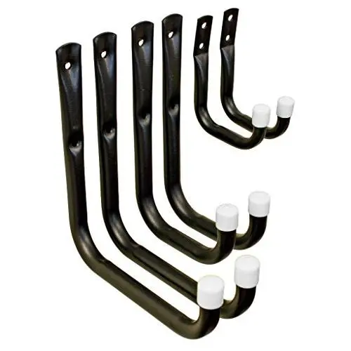 Shepherd Hardware 8088E Heavy Duty Steel Garage Storage/Assorted Utility Hooks, 6 Pack