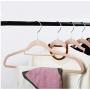 10pcs Random Color Flocking Hangers Wardrobe Organizer Non-Trace Clothes Hangers Non-Slip Velvet Clothing Hanging Magic Clothes Rack