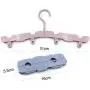 JDWNF 4 Pack Folding Travel Hangers with Stocking Clips Foldable Plastic Clothes Hangers for Travelling Trip Hotel Drying Laundry Pants Coats - Non-Slip Travel Hangers