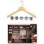 YOYOHOT 1/5pc Light Wood Hanger Clothes Hangers Non Slip 360 Degree Rotating Hooks Hang All Kinds of Clothes